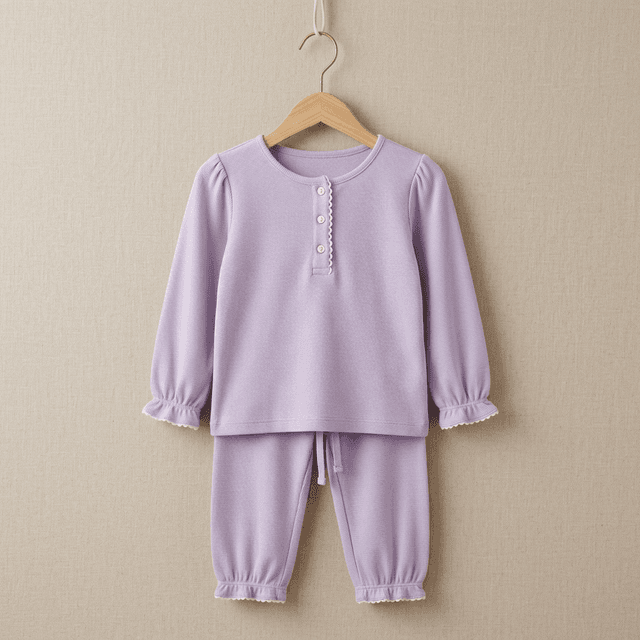 بيجامة قطن 'لافندر' ناعم