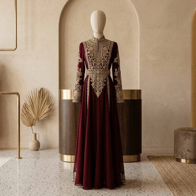 مخورات شيفون مطرز باليد