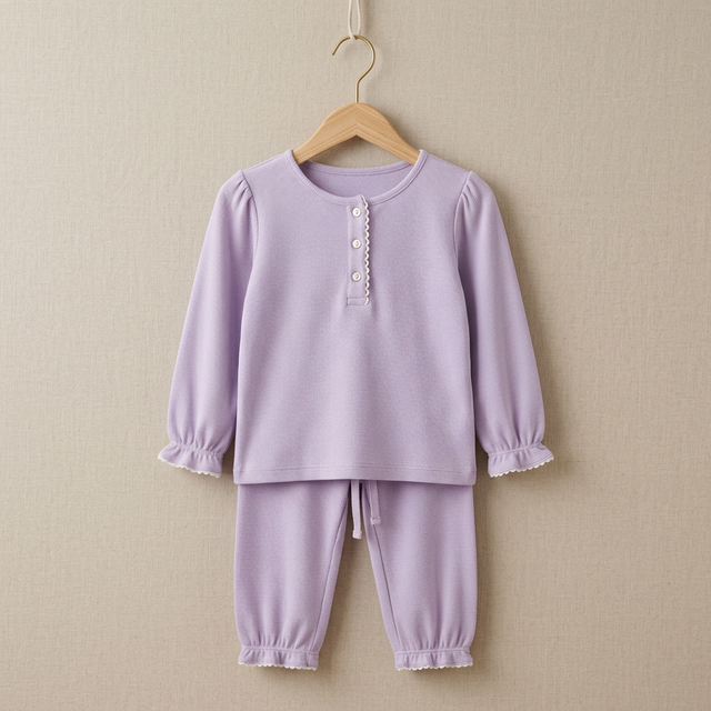 بيجامة قطن 'لافندر' ناعم